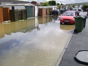 Flooding on the Knaves Hill estate