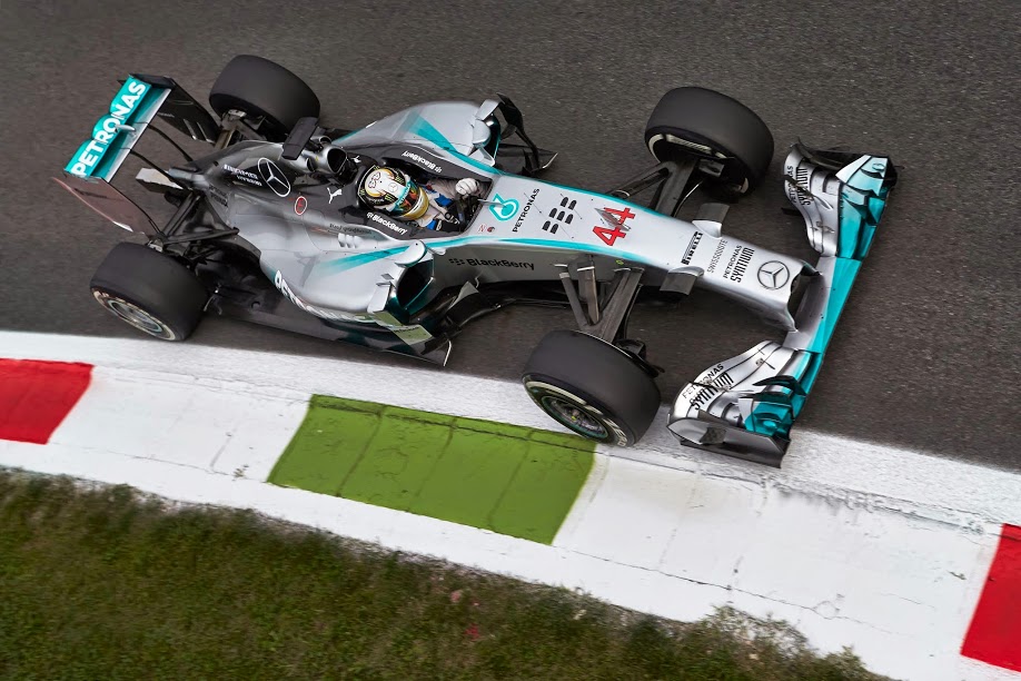 Lewis Hamilton on pole at Monza.