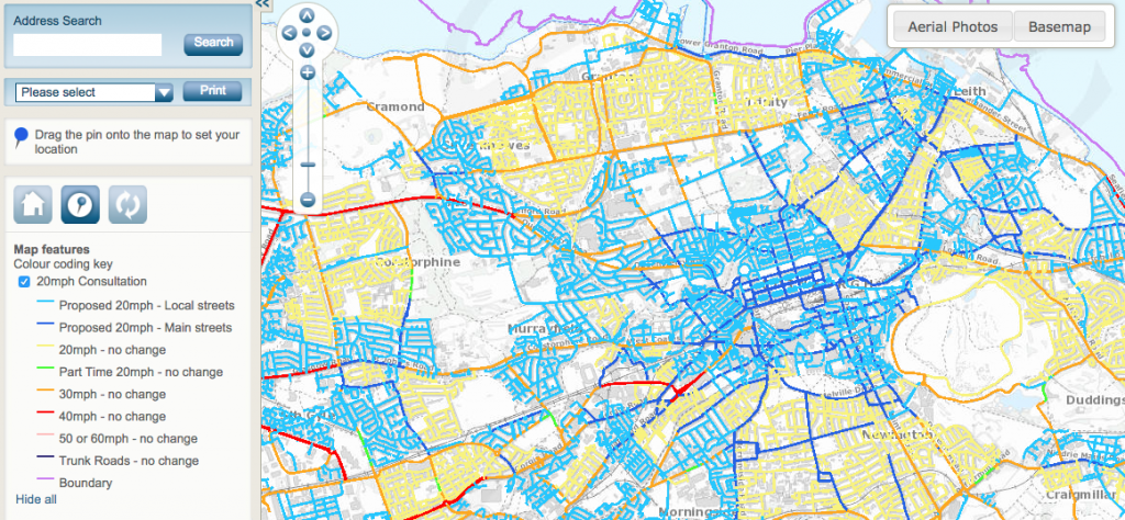 Edinburgh 20mph road proposals