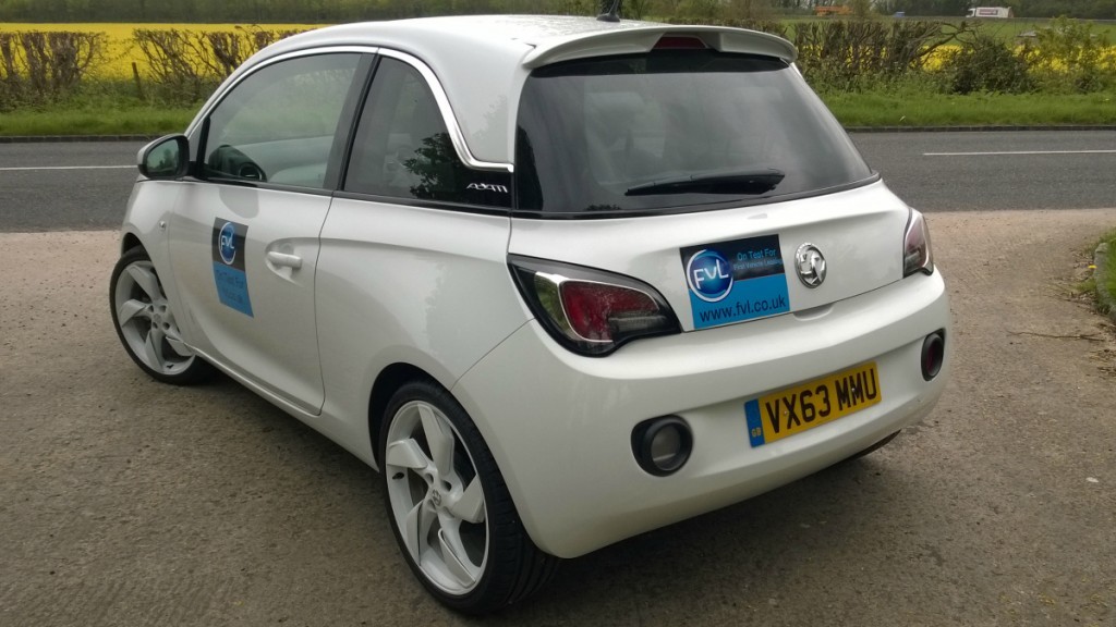 Side view of Vauxhall Adam White Edition