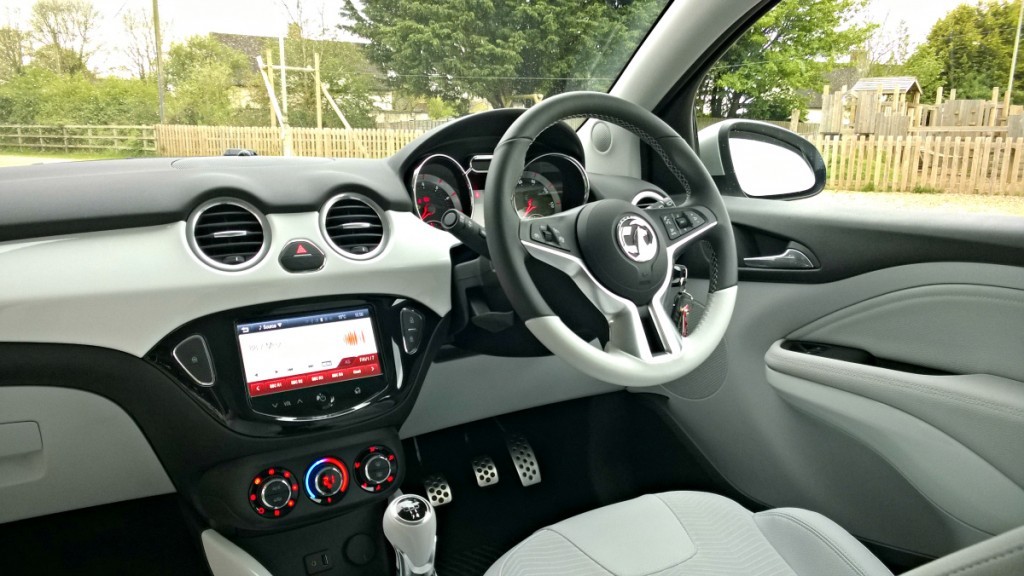 Interior in Vauxhall Adam White Edition