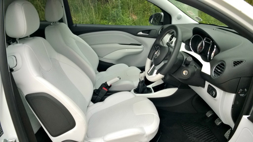 Interior Front in Vauxhall Adam White Edition