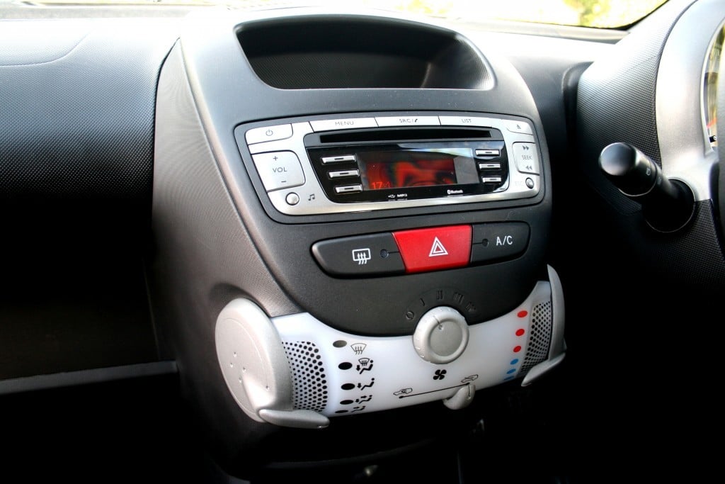 Interior of Peugeot 107