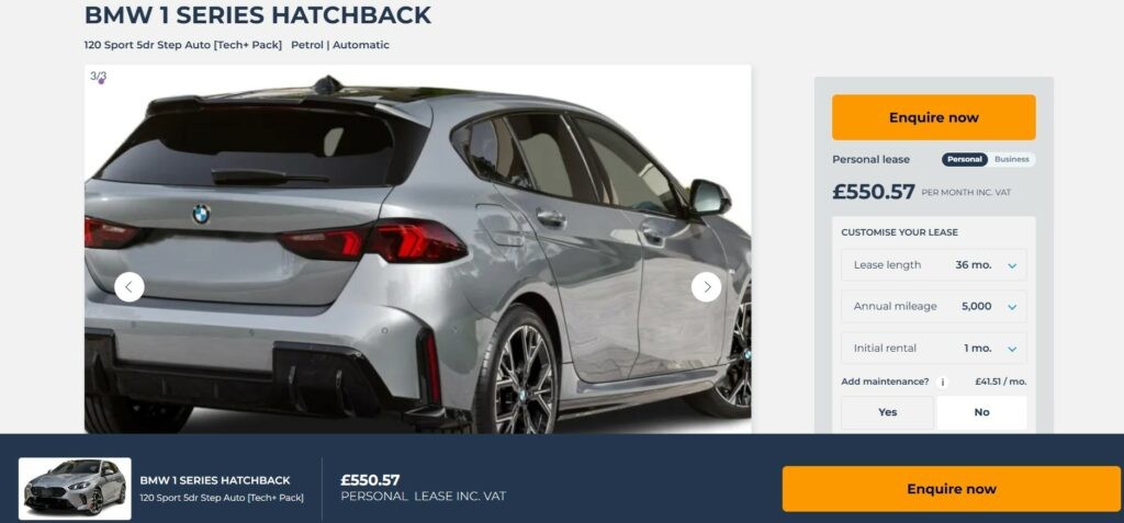 BMW 1 Series Lease Deal