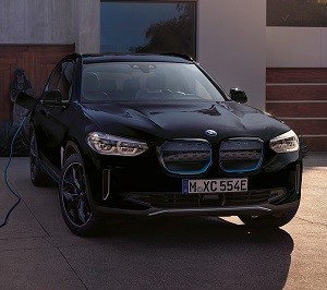 The BMW iX3 charging.