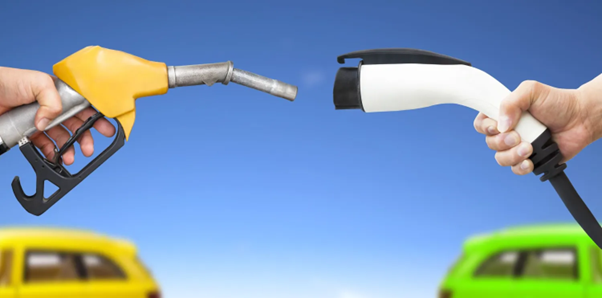 A comparison of EV charging costs with fuel prices, highlighting the savings of electric vehicles.