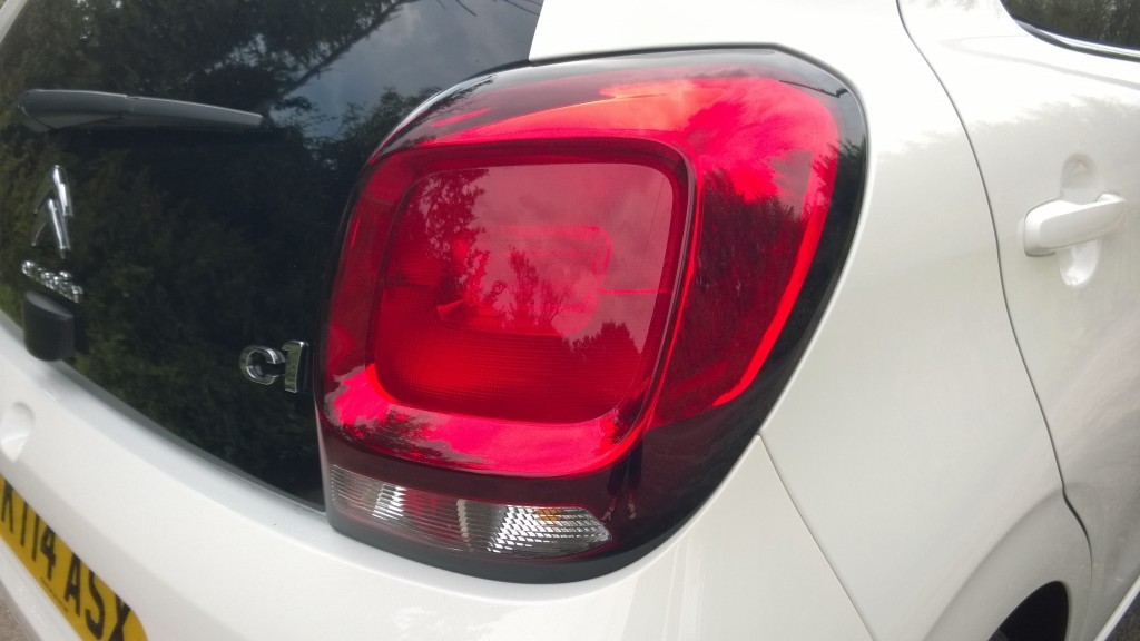 Citroen C1 rear light cluster. Click for hi-res image