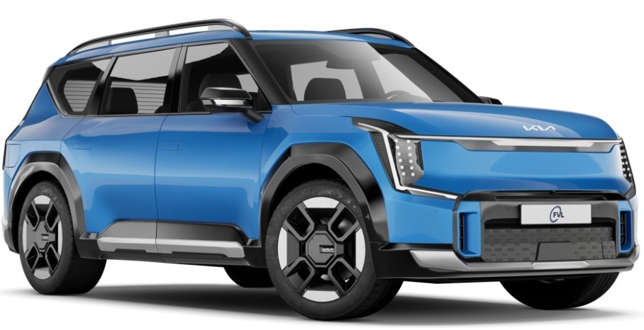 KIA EV9 Seven Seater Electric Cars Blue