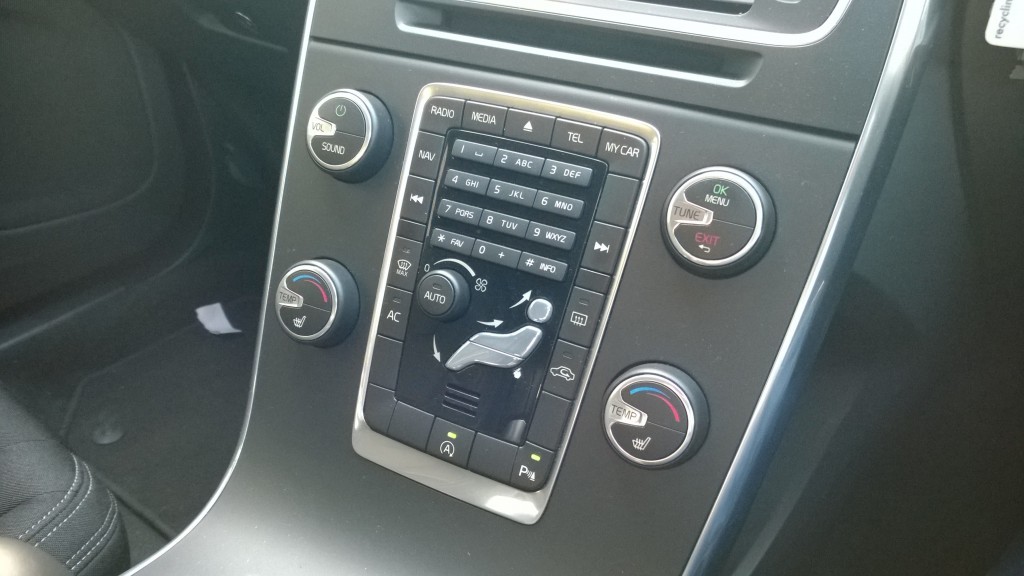control panel of silver blue executive car