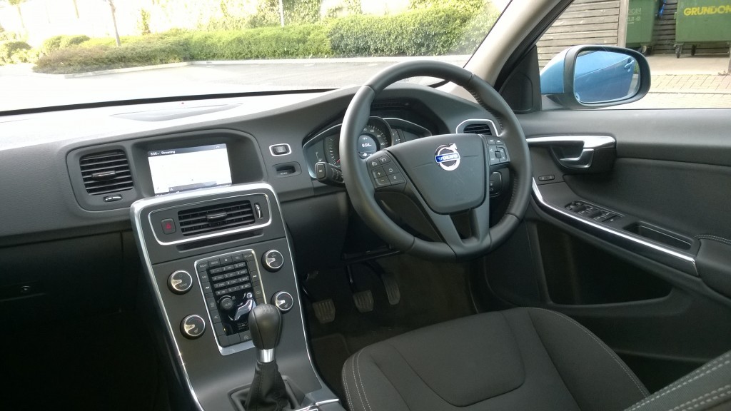 front interior of silver blue executive car